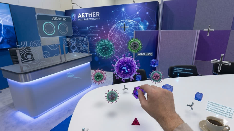 Mixed reality content anchored around an ordinary office table