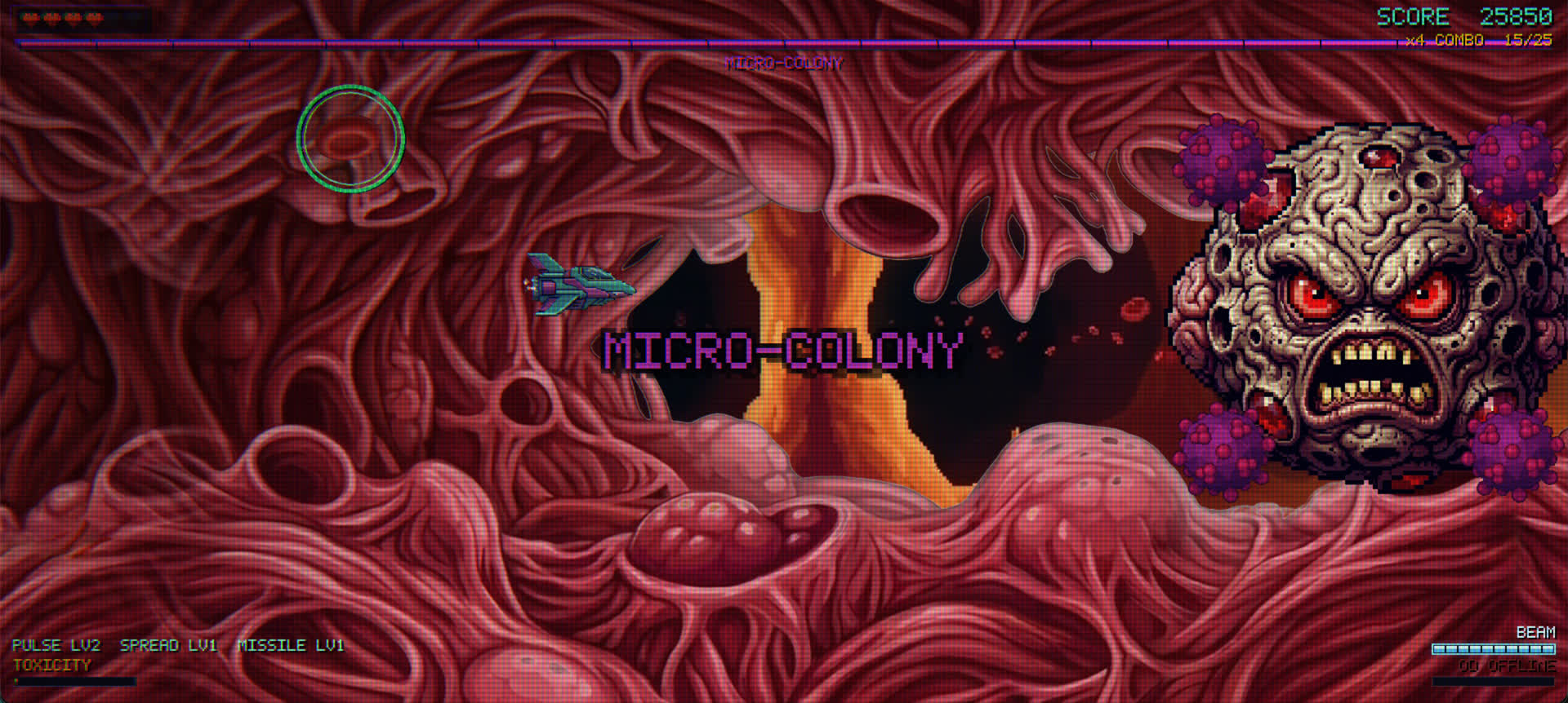 Nanobot Nautilus — the Micro-Colony boss looming at the end of the Capillary