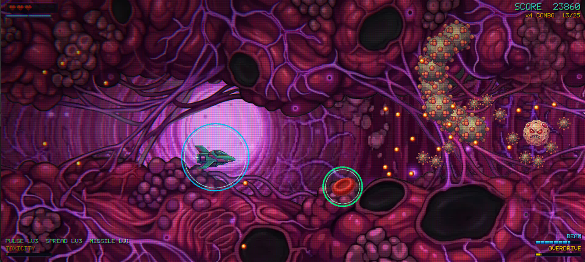 Nanobot Nautilus — the tumour microenvironment, shielded run through the final vessel